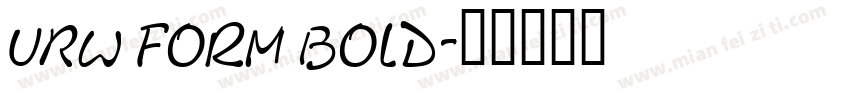 URW Form Bold字体转换